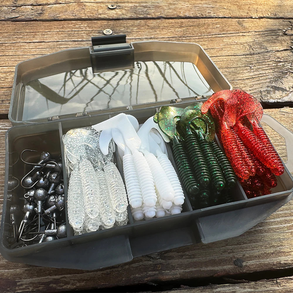Fishing Equipment Clearance - 50PCS Silicone Soft Lure T Tail