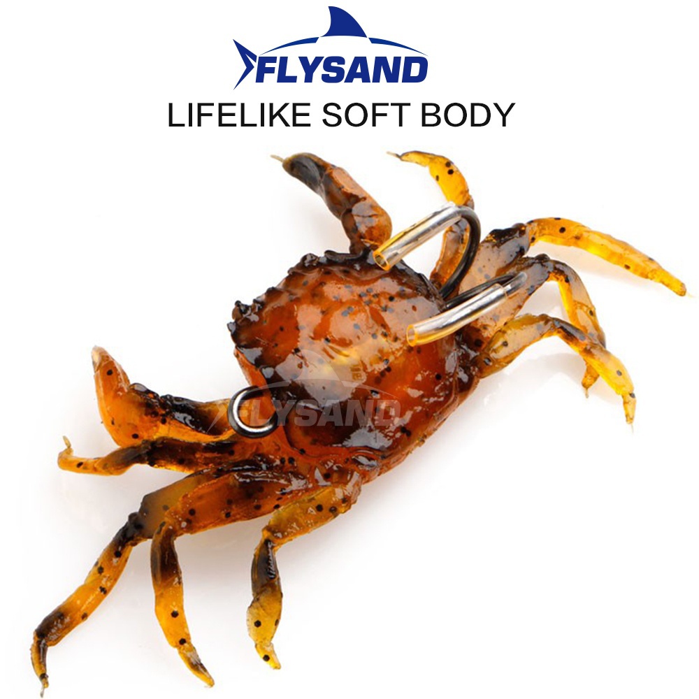 FLYSAND Bionic Crab Silicone S - Jig Head Lure ulasan dan harga