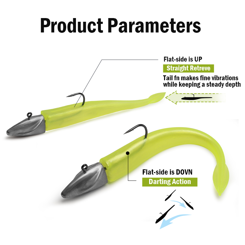 LEYDUN BR Soft Bait Fishing Lu - Jig Head Lure ulasan dan harga