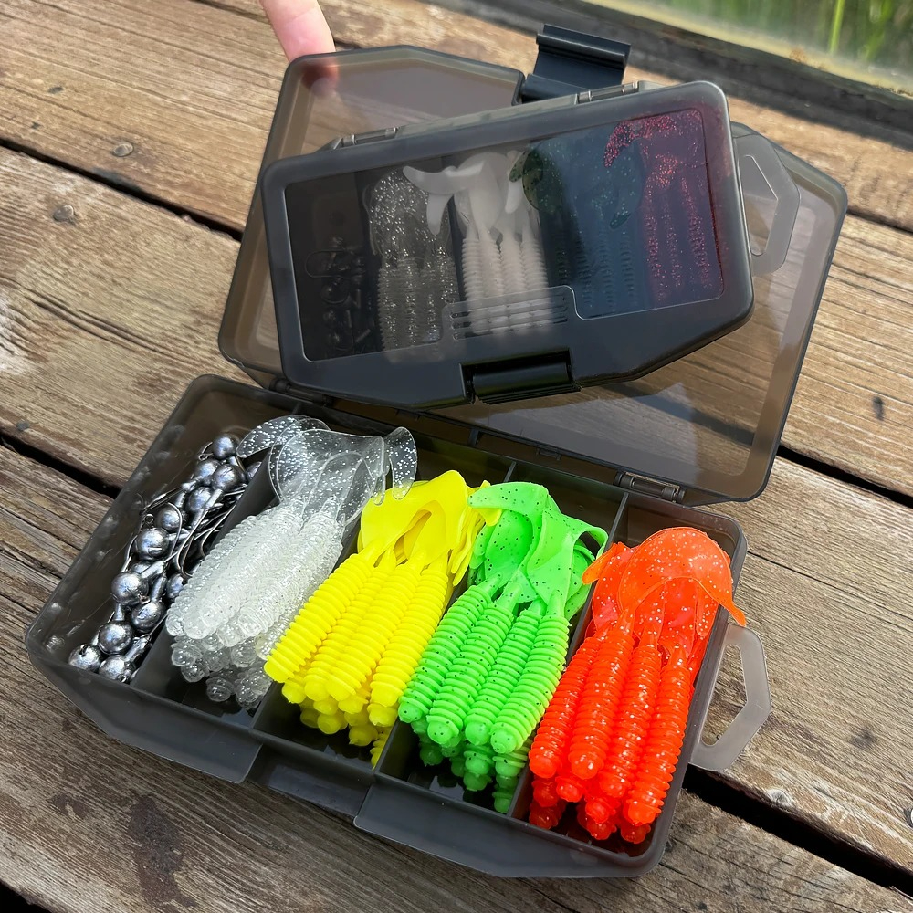 50PCS Silicone Soft Lure T Tai - Fishing Equipment Clearance ulasan dan harga