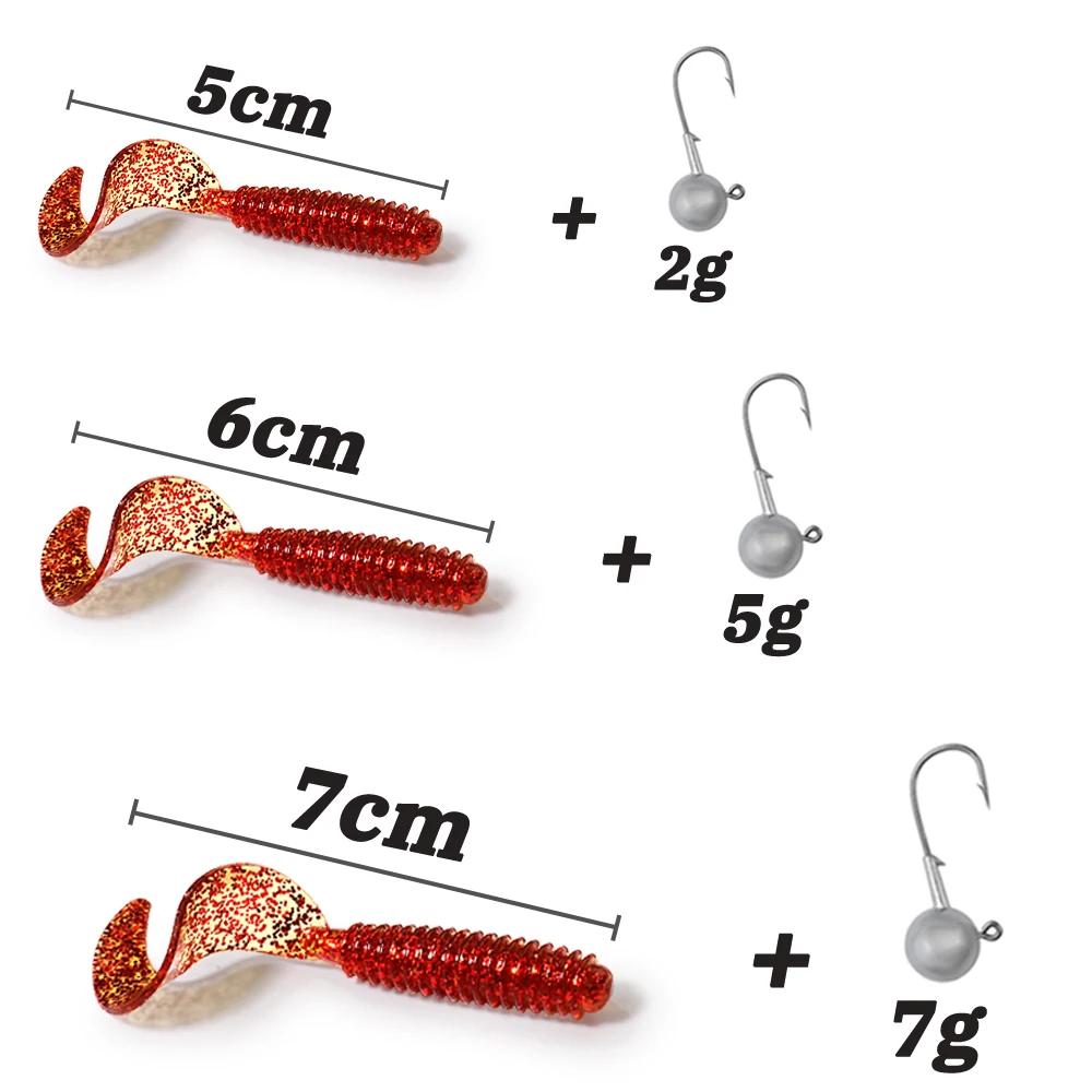 50PCS Silicone Soft Lure T Tai - Fishing Equipment Clearance ulasan dan harga