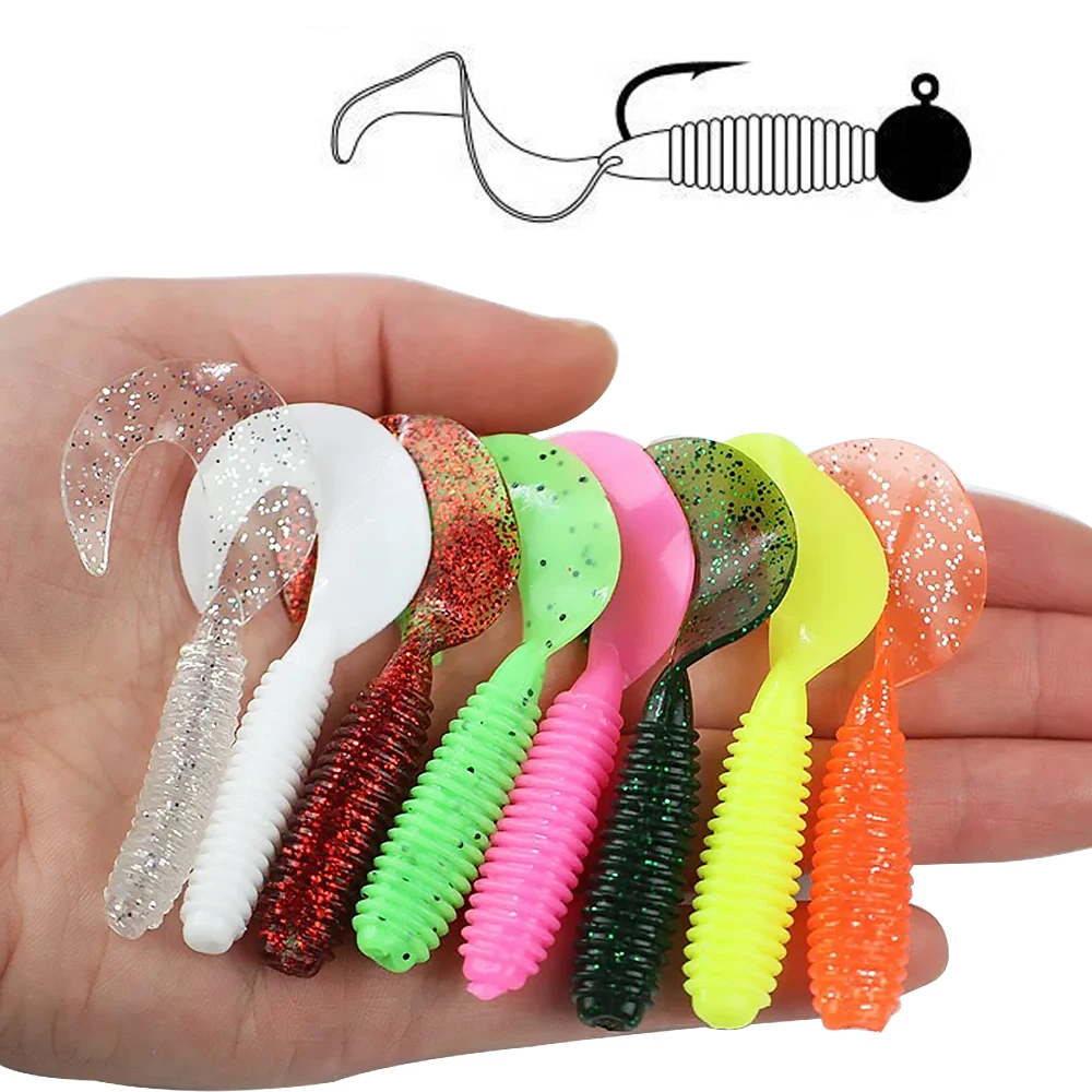 50PCS Silicone Soft Lure T Tai - Fishing Equipment Clearance ulasan dan harga