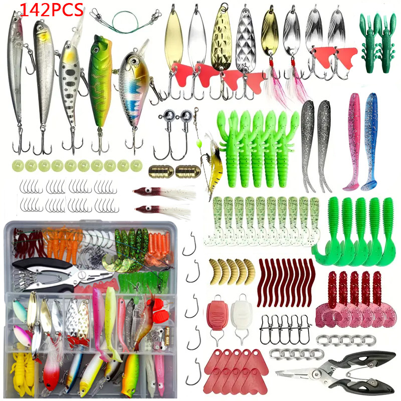 Fishing Lure Set 18/21/59/142p - Fishing Equipment Clearance ulasan dan harga