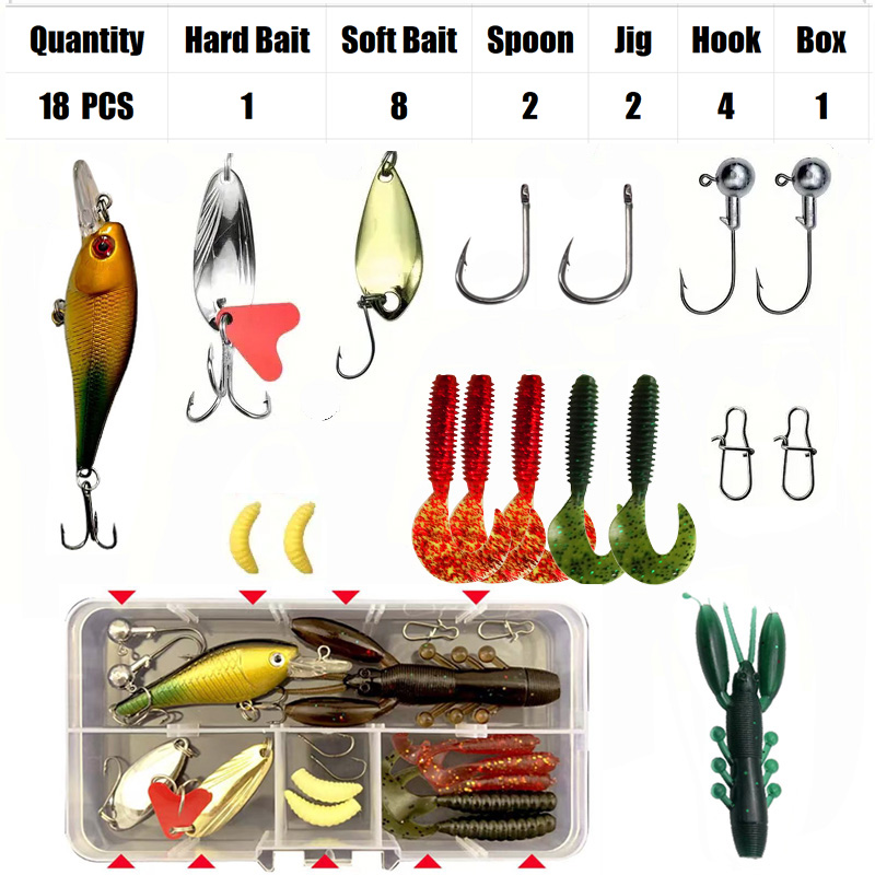 Fishing Lure Set 18/21/59/142p - Fishing Equipment Clearance ulasan dan harga
