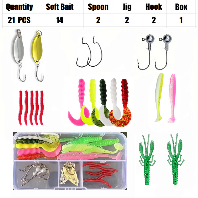 Fishing Lure Set 18/21/59/142p - Fishing Equipment Clearance ulasan dan harga