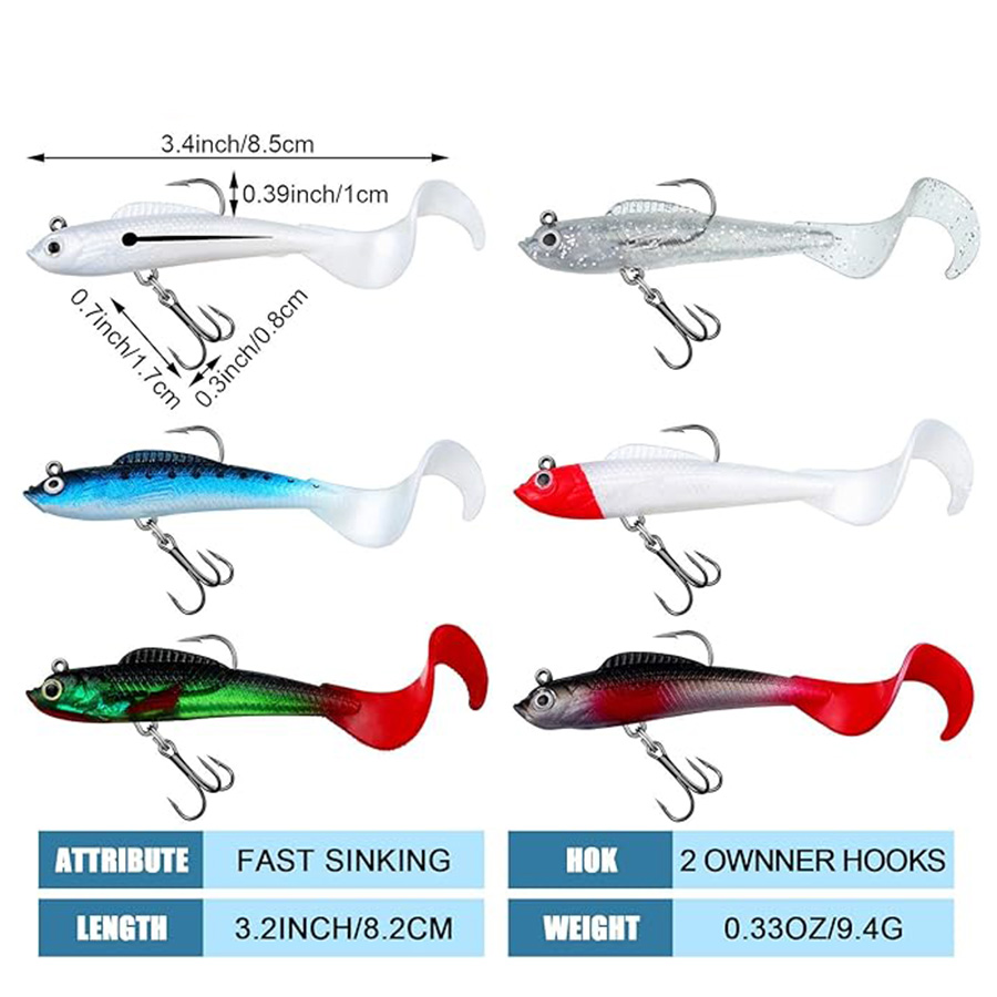 6PCS/BAG Artificial Baits Kit  - Fishing Equipment Clearance ulasan dan harga