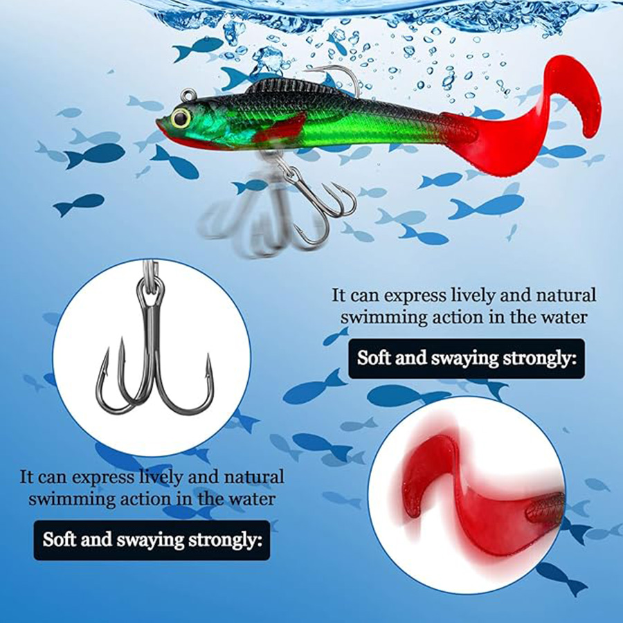 6PCS/BAG Artificial Baits Kit  - Fishing Equipment Clearance ulasan dan harga