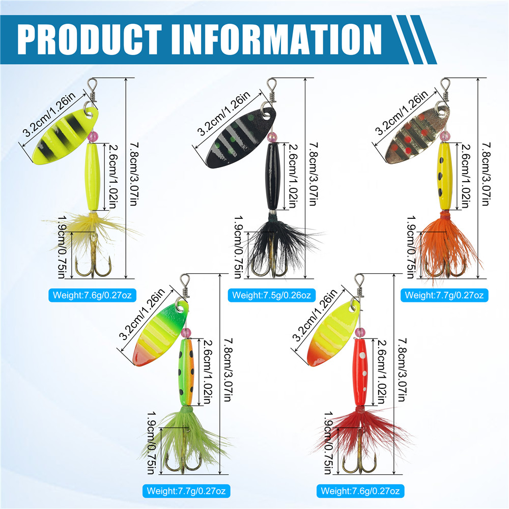 5/10/16Pcs Spinner Fishing Lur - Fishing Equipment Clearance ulasan dan harga