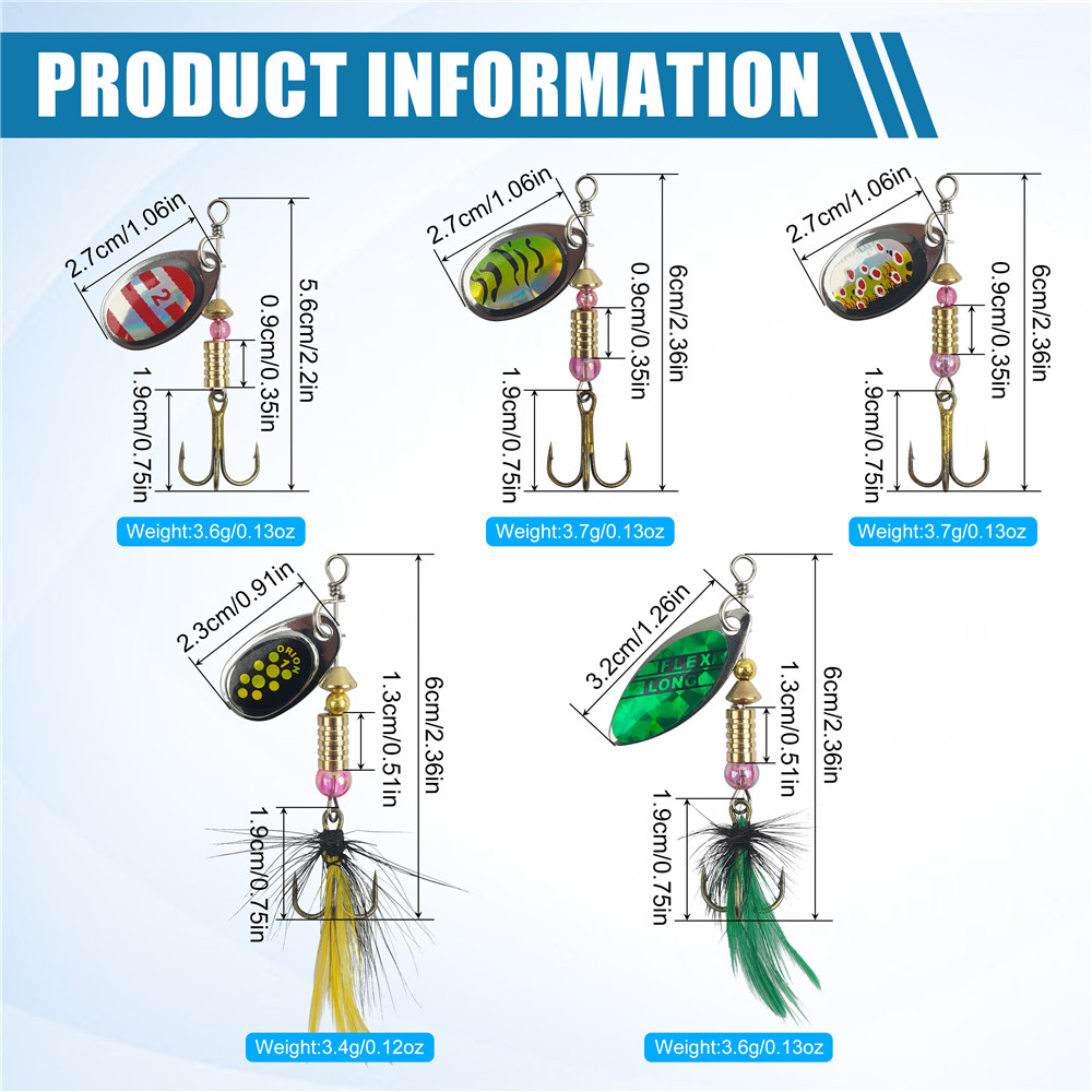 5/10/16Pcs Spinner Fishing Lur - Fishing Equipment Clearance ulasan dan harga