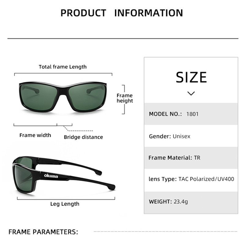 Okuma Sports Sunglasses TR90 M - Fishing Equipment Clearance ulasan dan harga