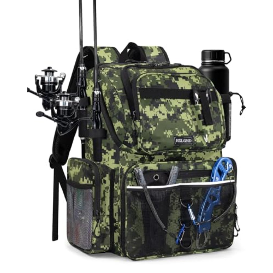 Fishing Backpack with Rod Hold - Fishing Equipment ulasan dan harga