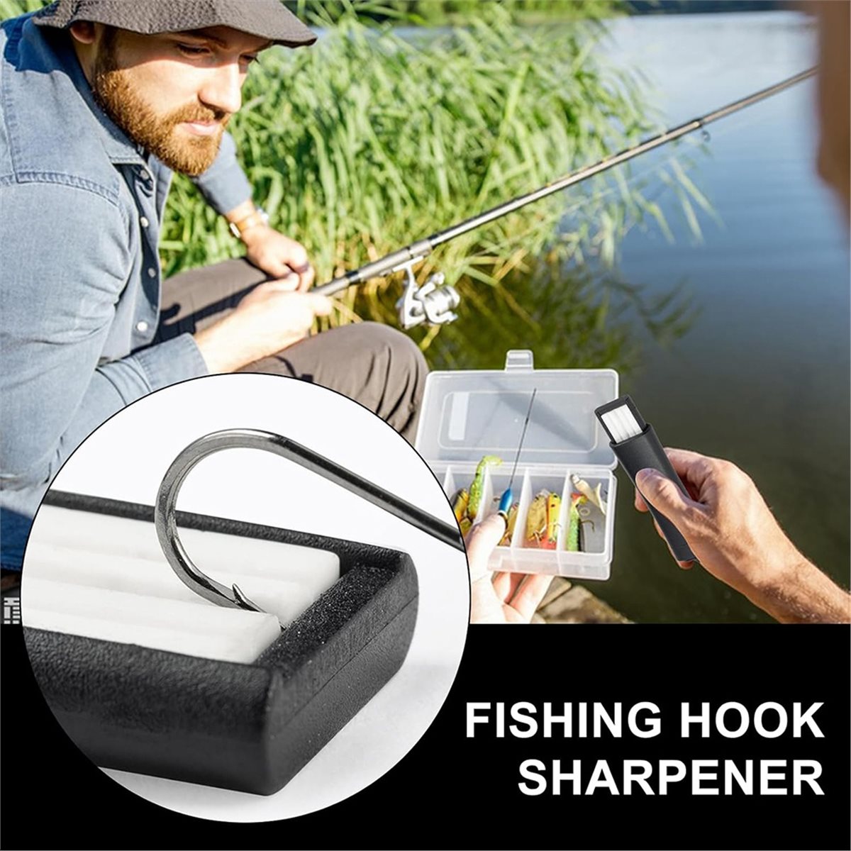 Fishing Hook Sharpener - Compa - Fishing Hook ulasan dan harga